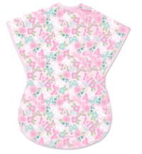 SWADDLEME Comfort Me конверт - спальный мешок розовый с цветами и бабочками (размер S/M)